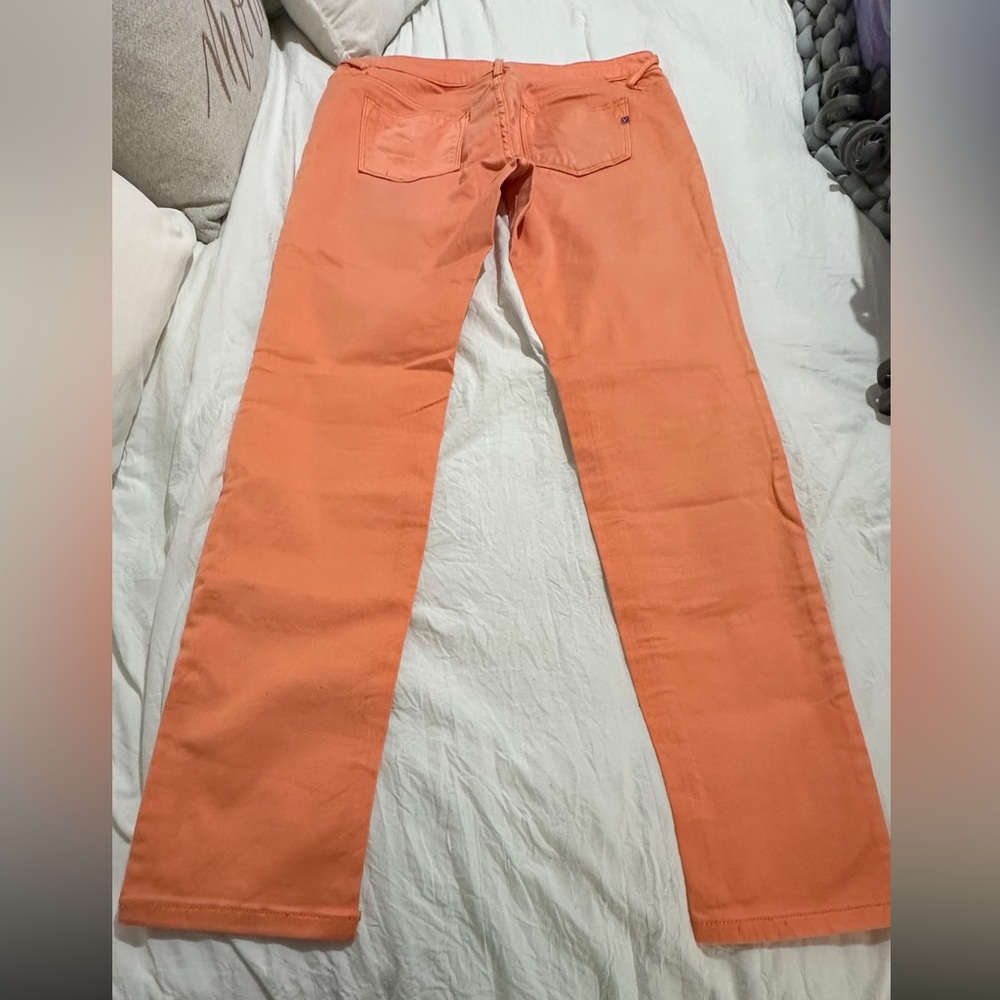 Vigoss Women's The Jagger Super skinny  Leg Orange Jeans